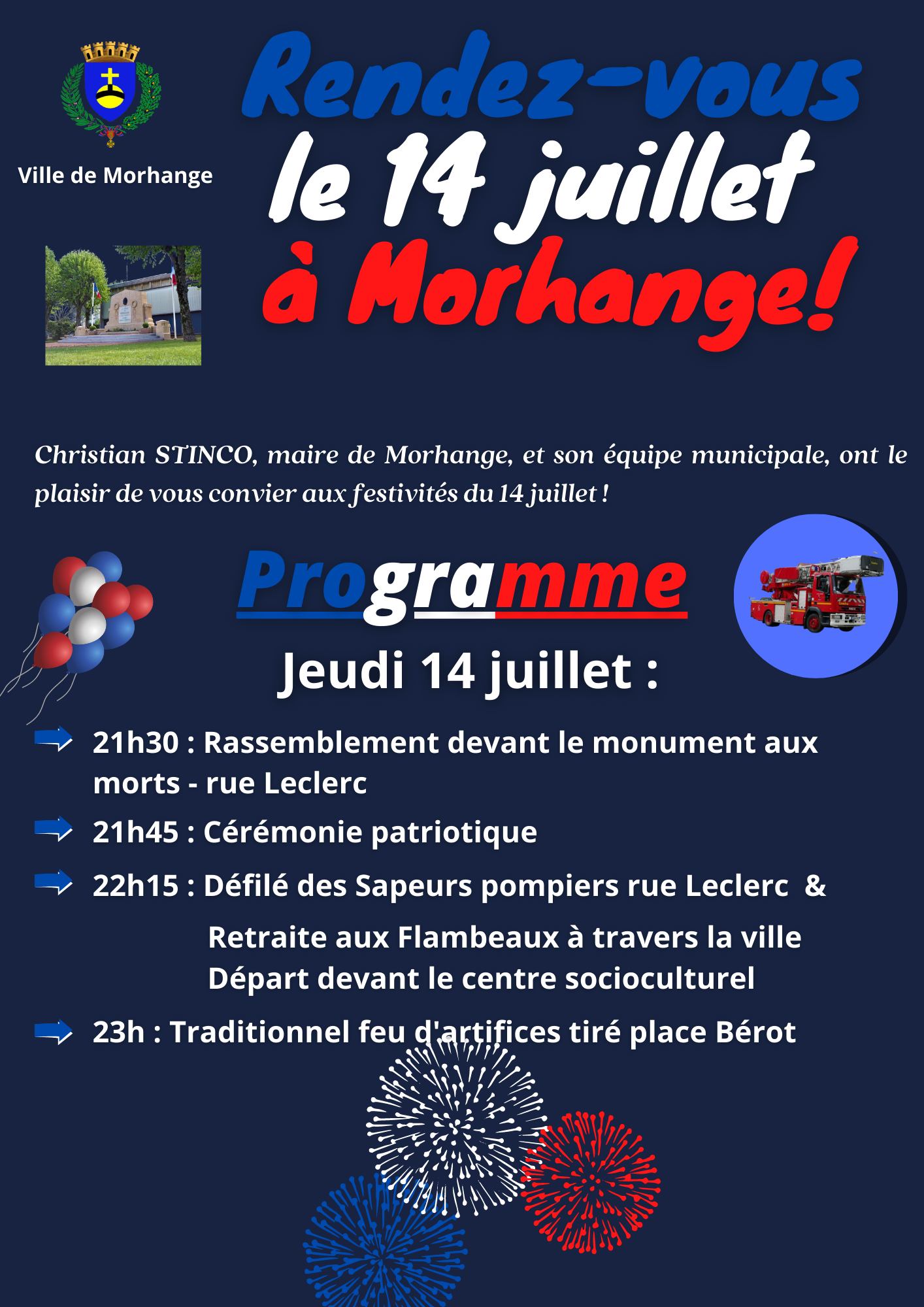 Rejoignez-nous à Morhange dans exactement un mois pour célébrer en grande pompe les festivités du 14 juillet !